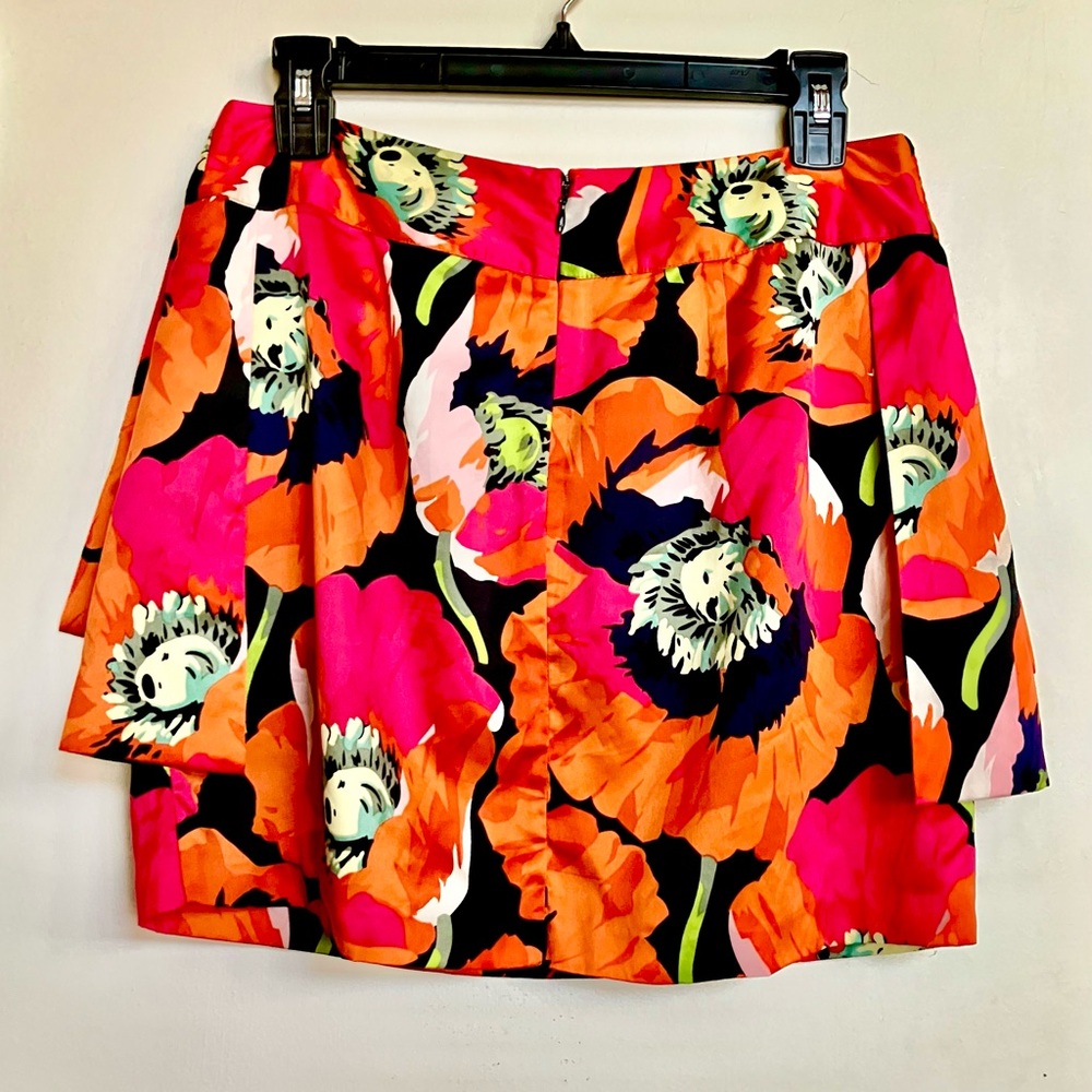 Cutest Stacked & Gathered Multicolor Silk Mini Skirt by Ted Baker - Picture 11 of 11